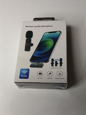 Wireless Lavalier Microphone For Iphone - Black
